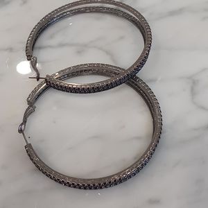 Rhinestone Earrings Large